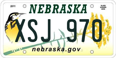 NE license plate XSJ970