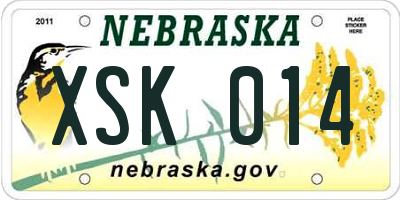 NE license plate XSK014