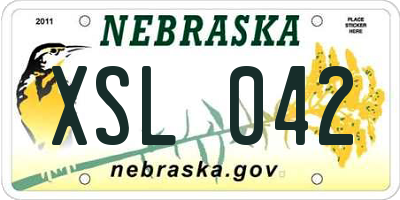 NE license plate XSL042