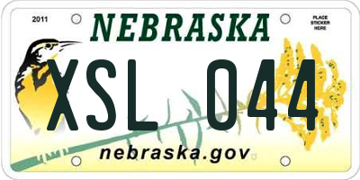 NE license plate XSL044