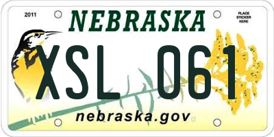 NE license plate XSL061