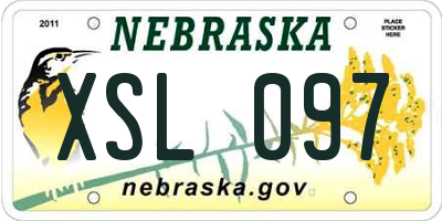 NE license plate XSL097