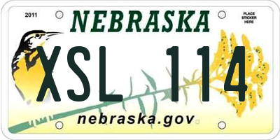 NE license plate XSL114