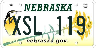 NE license plate XSL119