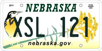 NE license plate XSL121