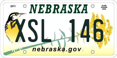 NE license plate XSL146