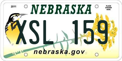 NE license plate XSL159