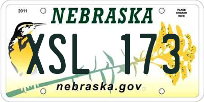 NE license plate XSL173