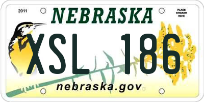 NE license plate XSL186
