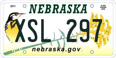 NE license plate XSL297