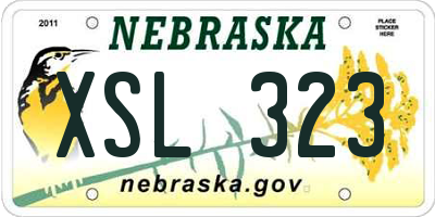 NE license plate XSL323