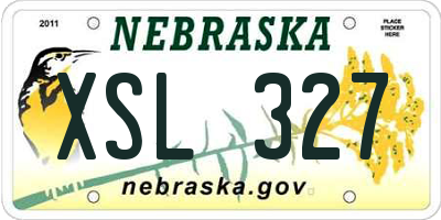 NE license plate XSL327
