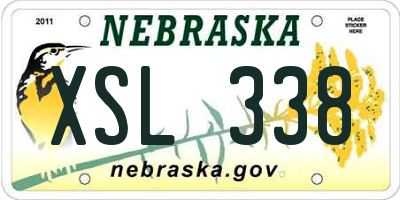 NE license plate XSL338