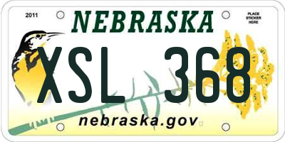 NE license plate XSL368