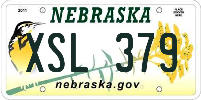 NE license plate XSL379