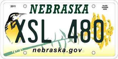 NE license plate XSL480