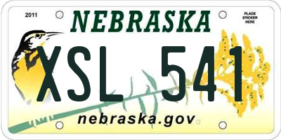 NE license plate XSL541