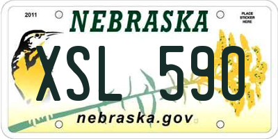 NE license plate XSL590