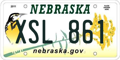 NE license plate XSL861