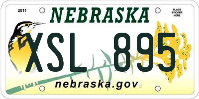 NE license plate XSL895