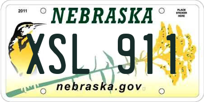 NE license plate XSL911