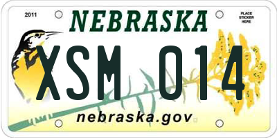 NE license plate XSM014