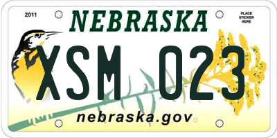 NE license plate XSM023