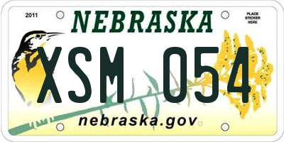 NE license plate XSM054