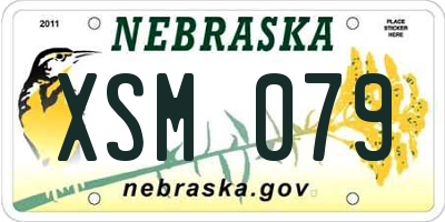 NE license plate XSM079