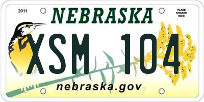 NE license plate XSM104