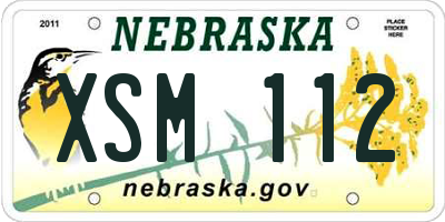 NE license plate XSM112