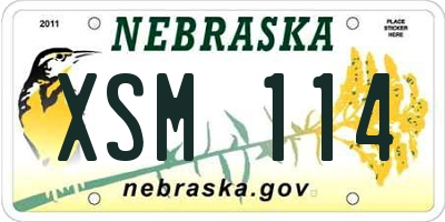 NE license plate XSM114