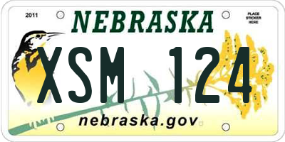 NE license plate XSM124