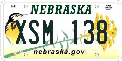 NE license plate XSM138