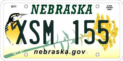 NE license plate XSM155