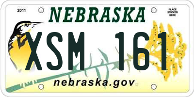 NE license plate XSM161