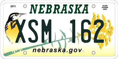 NE license plate XSM162