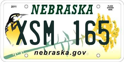 NE license plate XSM165