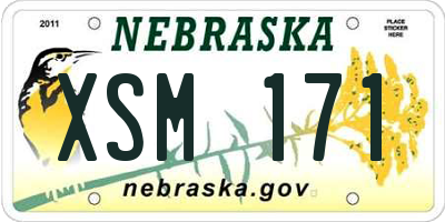 NE license plate XSM171