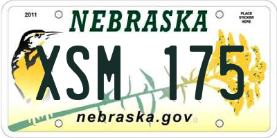 NE license plate XSM175