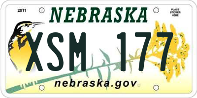 NE license plate XSM177