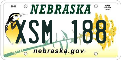 NE license plate XSM188