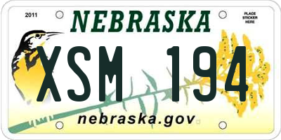 NE license plate XSM194