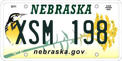 NE license plate XSM198