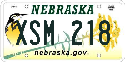 NE license plate XSM218