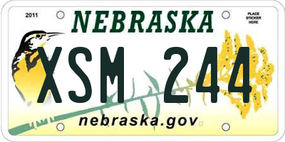 NE license plate XSM244