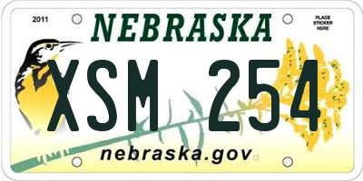 NE license plate XSM254