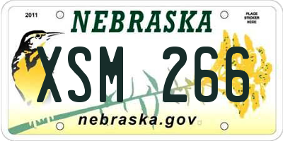 NE license plate XSM266