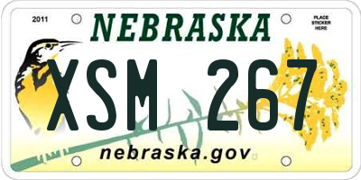 NE license plate XSM267