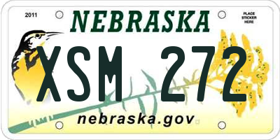 NE license plate XSM272